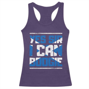 Funny Scottish Anthem Fan Saltire Flag Racerback Tank Top Yes Sir I Can Boogie Sports Style Scotland Football Supporters