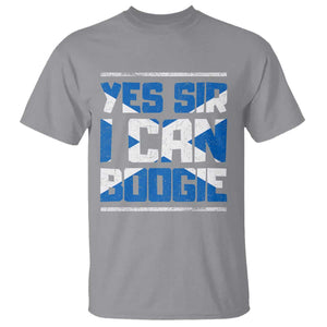 Funny Scottish Anthem Fan Saltire Flag T Shirt Yes Sir I Can Boogie Sports Style Scotland Football Supporters