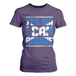 Funny Scottish Anthem Fan Saltire Flag T Shirt For Women Yes Sir I Can Boogie Sports Style Scotland Football Supporters