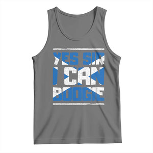 Funny Scottish Anthem Fan Saltire Flag Tank Top Yes Sir I Can Boogie Sports Style Scotland Football Supporters