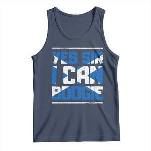 Funny Scottish Anthem Fan Saltire Flag Tank Top Yes Sir I Can Boogie Sports Style Scotland Football Supporters