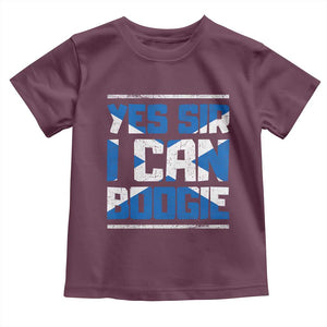 Funny Scottish Anthem Fan Saltire Flag Toddler T Shirt Yes Sir I Can Boogie Sports Style Scotland Football Supporters