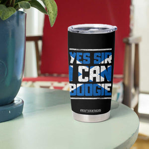 Funny Scottish Anthem Fan Saltire Flag Tumbler Cup Yes Sir I Can Boogie Sports Style Scotland Football Supporters