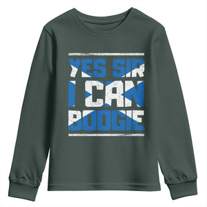 Funny Scottish Anthem Fan Saltire Flag Youth Sweatshirt Yes Sir I Can Boogie Sports Style Scotland Football Supporters