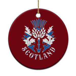 Scotland Thistle Floral Emblem Ceramic Ornament Stylized Gothic Heraldry Scottish Heritage Pride