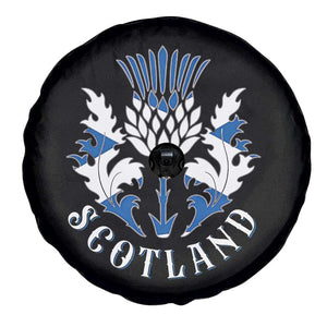 Scotland Thistle Floral Emblem Spare Tire Cover Stylized Gothic Heraldry Scottish Heritage Pride