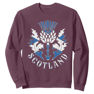 Scotland Thistle Floral Emblem Sweatshirt Stylized Gothic Heraldry Scottish Heritage Pride