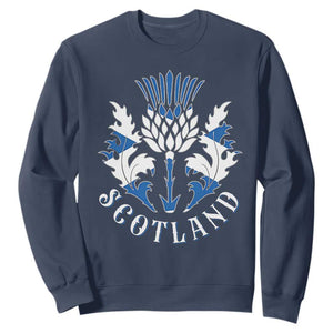 Scotland Thistle Floral Emblem Sweatshirt Stylized Gothic Heraldry Scottish Heritage Pride