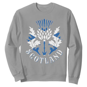 Scotland Thistle Floral Emblem Sweatshirt Stylized Gothic Heraldry Scottish Heritage Pride