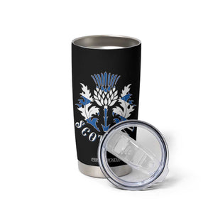 Scotland Thistle Floral Emblem Tumbler Cup Stylized Gothic Heraldry Scottish Heritage Pride
