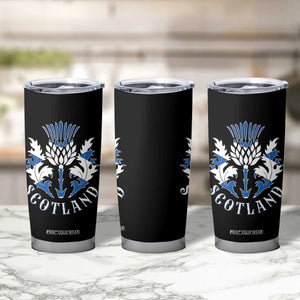 Scotland Thistle Floral Emblem Tumbler Cup Stylized Gothic Heraldry Scottish Heritage Pride