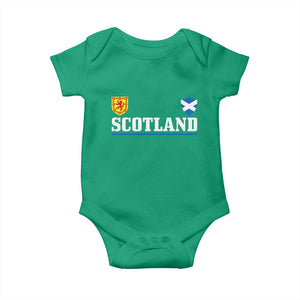 Scotland Dual Crest Lion Rampant Shield Saltire Flag Baby Onesie Football Fans Match Day