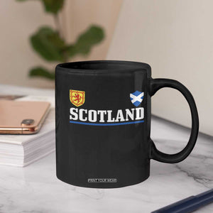 Scotland Dual Crest Lion Rampant Shield Saltire Flag Coffee Mug Football Fans Match Day