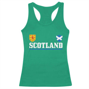 Scotland Dual Crest Lion Rampant Shield Saltire Flag Racerback Tank Top Football Fans Match Day