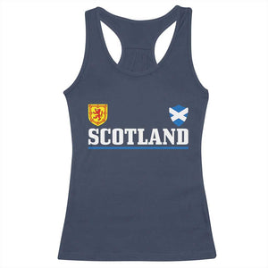 Scotland Dual Crest Lion Rampant Shield Saltire Flag Racerback Tank Top Football Fans Match Day
