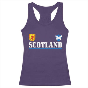 Scotland Dual Crest Lion Rampant Shield Saltire Flag Racerback Tank Top Football Fans Match Day