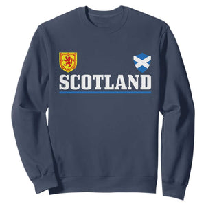 Scotland Dual Crest Lion Rampant Shield Saltire Flag Sweatshirt Football Fans Match Day