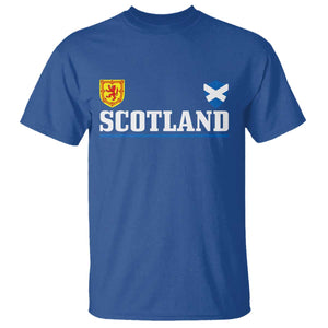 Scotland Dual Crest Lion Rampant Shield Saltire Flag T Shirt Football Fans Match Day