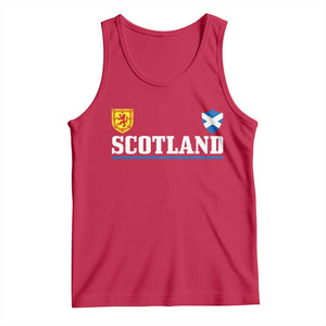 Scotland Dual Crest Lion Rampant Shield Saltire Flag Tank Top Football Fans Match Day