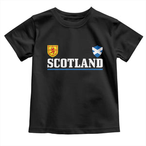 Scotland Dual Crest Lion Rampant Shield Saltire Flag Toddler T Shirt Football Fans Match Day