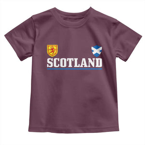 Scotland Dual Crest Lion Rampant Shield Saltire Flag Toddler T Shirt Football Fans Match Day