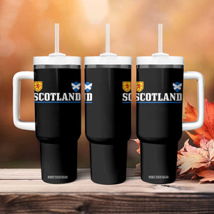 Scotland Dual Crest Lion Rampant Shield Saltire Flag Tumbler With Handle Football Fans Match Day
