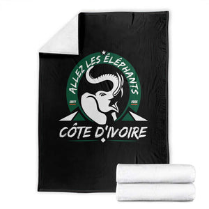 Allez Les Elephants Cote d'Ivoire Soccer Fan Throw Blanket Ivory Coast Pride Football Lovers