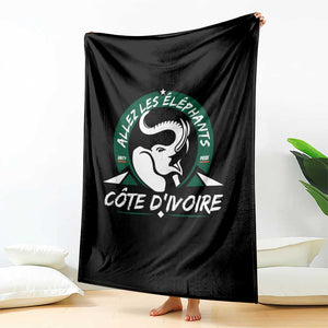Allez Les Elephants Cote d'Ivoire Soccer Fan Throw Blanket Ivory Coast Pride Football Lovers