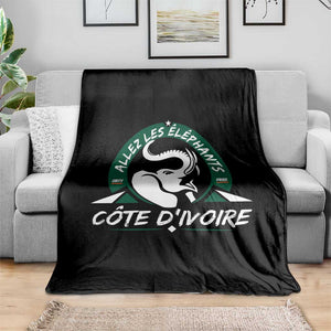 Allez Les Elephants Cote d'Ivoire Soccer Fan Throw Blanket Ivory Coast Pride Football Lovers