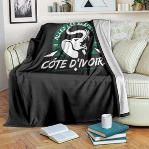 Allez Les Elephants Cote d'Ivoire Soccer Fan Throw Blanket Ivory Coast Pride Football Lovers