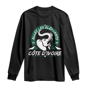Allez Les Elephants Cote d'Ivoire Soccer Fan Long Sleeve Shirt Ivory Coast Pride Football Lovers