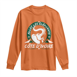 Allez Les Elephants Cote d'Ivoire Soccer Fan Long Sleeve Shirt Ivory Coast Pride Football Lovers