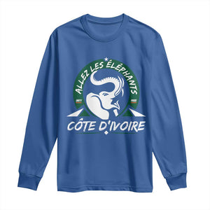 Allez Les Elephants Cote d'Ivoire Soccer Fan Long Sleeve Shirt Ivory Coast Pride Football Lovers