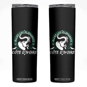 Allez Les Elephants Cote d'Ivoire Soccer Fan Skinny Tumbler Ivory Coast Pride Football Lovers