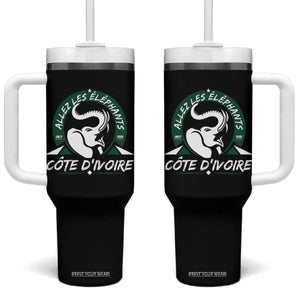 Allez Les Elephants Cote d'Ivoire Soccer Fan Tumbler With Handle Ivory Coast Pride Football Lovers