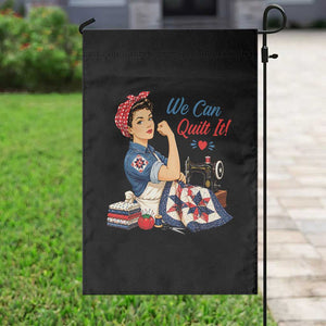 Funny Rosie We Can Quilt It Garden Flag Quilting Sewing Crafty Joke