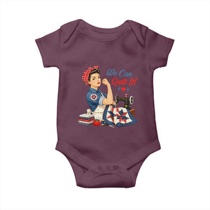 Funny Rosie We Can Quilt It Baby Onesie Quilting Sewing Crafty Joke