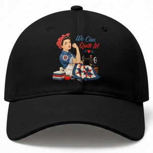 Funny Rosie We Can Quilt It Baseball Cap Quilting Sewing Crafty Joke