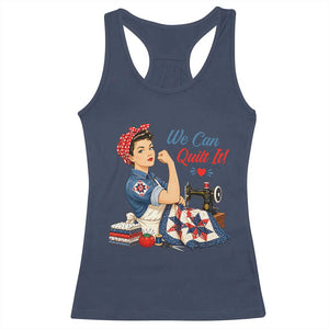 Funny Rosie We Can Quilt It Racerback Tank Top Quilting Sewing Crafty Joke