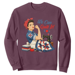 Funny Rosie We Can Quilt It Sweatshirt Quilting Sewing Crafty Joke