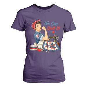 Funny Rosie We Can Quilt It T Shirt For Women Quilting Sewing Crafty Joke