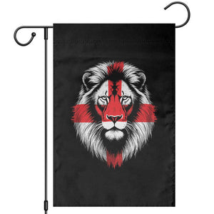 Majestic England Lion Face Graphic Garden Flag Patriotic St. Georges Cross British Pride Heritage