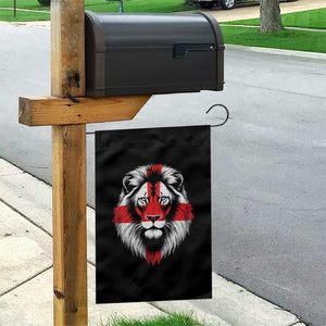 Majestic England Lion Face Graphic Garden Flag Patriotic St. Georges Cross British Pride Heritage