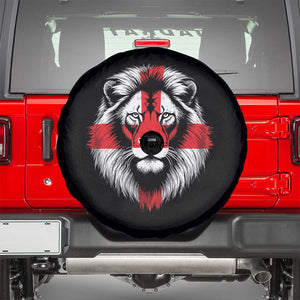 Majestic England Lion Face Graphic Spare Tire Cover Patriotic St. Georges Cross British Pride Heritage