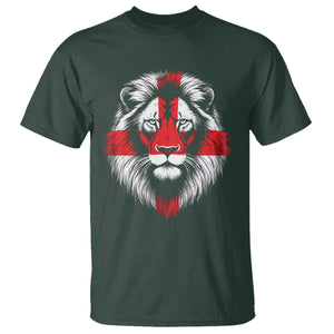 Majestic England Lion Face Graphic T Shirt Patriotic St. Georges Cross British Pride Heritage
