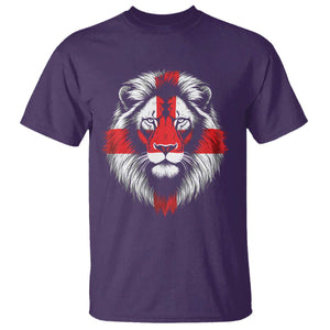 Majestic England Lion Face Graphic T Shirt Patriotic St. Georges Cross British Pride Heritage