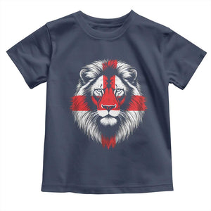Majestic England Lion Face Graphic Toddler T Shirt Patriotic St. Georges Cross British Pride Heritage