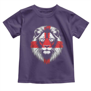 Majestic England Lion Face Graphic Toddler T Shirt Patriotic St. Georges Cross British Pride Heritage