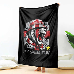 Roaring Lions England Football Pride Throw Blanket Retro Patriotic Soccer British Football Fans
