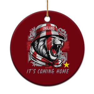 Roaring Lions England Football Pride Ceramic Ornament Retro Patriotic Soccer British Football Fans